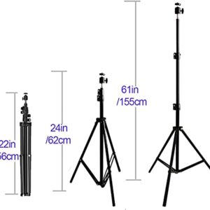 Tripod Stand, Mini Projector Stand,Lightweight Portable Projector Photography Stand Camera Tripod Adjustable Height 20" to 61" Floor Stand Holder, inculded 360° Rotatable Head Ball (Withstand 3pound)