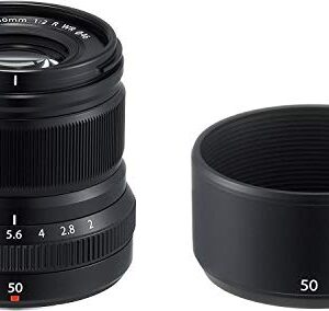 Fujifilm XF 50mm F/2 R WR Lens (Black) with Advanced Accessory and Travel Bundle | Fuji xf 50mm Lens