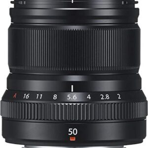 Fujifilm XF 50mm F/2 R WR Lens (Black) with Advanced Accessory and Travel Bundle | Fuji xf 50mm Lens