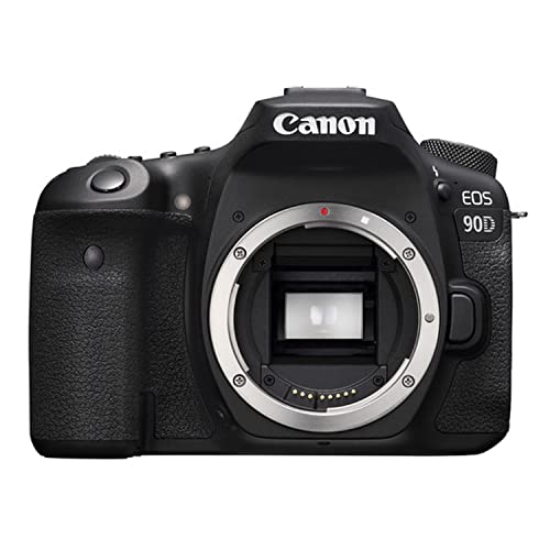 Canon EOS 90D DSLR Camera w/EF-S 18-135mm F/3.5-5.6 is USM Lens + 75-300mm F/4-5.6 III Lens + 64GB Memory + Back Pack Case + Tripod, Lenses, Filters, & More (28pc Bundle)