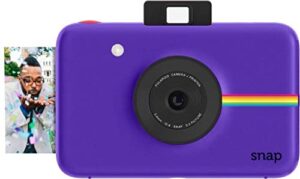 zink polaroid snap instant digital camera (purple) with zink zero ink printing technology