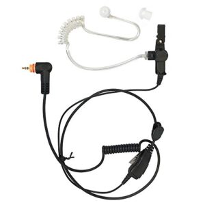 promaxpower 1-wire fbi security acoustic clear tube earpiece headset with ptt mic for motorola two-way radios pmln7157a, sl300, sl2600, sl3500e, sl7550, sl7580e, sl1k