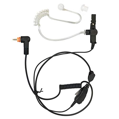 PROMAXPOWER 1-Wire FBI Security Acoustic Clear Tube Earpiece Headset with PTT Mic for Motorola Two-Way Radios PMLN7157A, SL300, SL2600, SL3500e, SL7550, SL7580e, SL1K