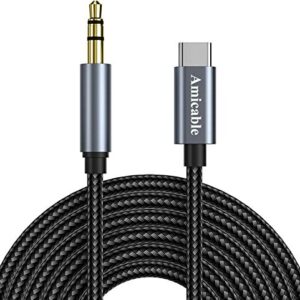 USB C to 3.5mm Audio Aux Cable,Amicable 3.5 mm Male to USB C Male Cable Car Audio Cable,Support Car/Home Stereo/Speaker/Headphones Adapter for Samsung Galaxy, Google Pixel, OnePlus,iPad More 3.3ft