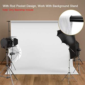 UTEBIT White Backdrop 10 x 10 ft Collapsible Polyester Photography Background Screen Cloth Sheet Seamless 3x3m for Photo Booth Photoshoot Portrait Headshot Video Studio Pictures