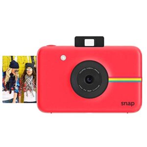 zink polaroid snap instant digital camera (red) with zink zero ink printing technology