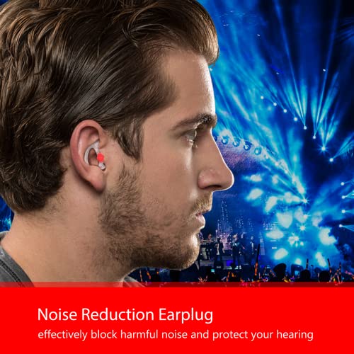 Zeadio Noise Filtered Silicone Earplug, Comfortable Molded Hearing Protection Earpiece, Noise Defender Earbud for Shooting, Concert, Two-Way Radio Coil Tube Audio Kits - Transparent, Medium, 2 Pair