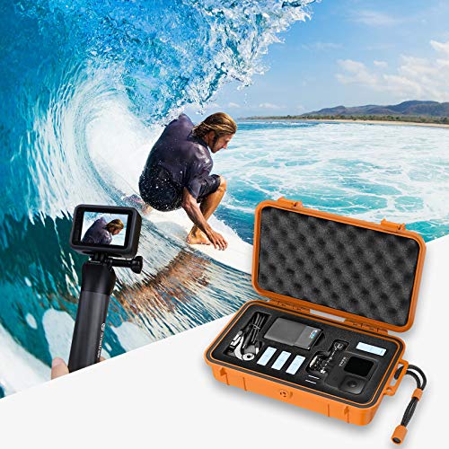 Smatree Waterproof Hard Case Compatible for Gopro Hero 11/10/9/8/7/6/5/Hero 2018 /DJI Osmo Action, Portable, Shock, Durable(Yellow)(Camera and Accessories NOT Included)