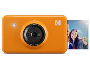 kodak mini shot wireless instant digital camera & social media portable photo printer, lcd display, premium quality full color prints, compatible w/ios & android (yellow) (kod-msy)