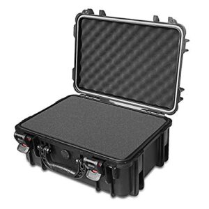 axigear waterproof hard case with diy customizable foam insert 19 x 14 x 8in (black)