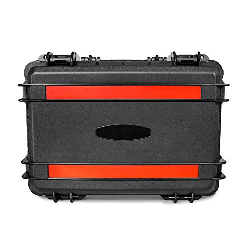 AxiGear Waterproof Hard Case with DIY Customizable Foam Insert 19 x 14 x 8in (Black)