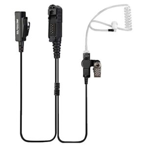retevis surveillance walkie talkie earpiece with mic, compatible with motorola xpr3300e xpr3300 xpr3500e xpr3500 xir p6600 dp2400 dp2600 e8600 walkie talkies, acoustic tube 2 way radio headset(1 pack)