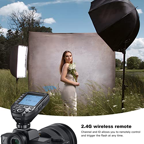 Godox XProII-N TTL Wireless Flash Trigger Transmitter Compatible for Nikon Cameras,2.4G 1/8000s HSS,Bluetooth Connection,New Hotshoe Locking,16 Groups and 32 Channels