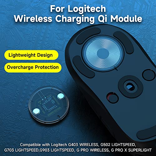 Replacement Qi Wireless Charging Coin for Logitech G502, G703, G903, GPW Wireless Mouse, ONLY Compatible with Qi Wireless Charger, NOT Compatible with POWERPLAY Mouse Pad