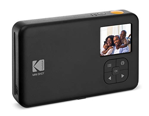 Kodak Mini shot 2 in 1 Wireless Instant Digital Camera and Social Media Portable Photo PRINTER, LCD Display, Premium quality Full Color prints, Compatible w/iOS and Android (Black)
