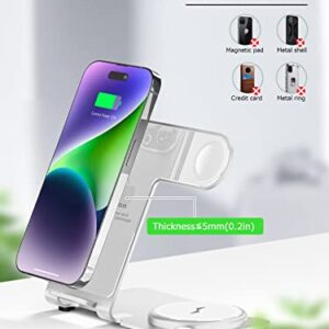 3 in 1 Charging Station for Multiple Devices Apple - Aluminum Alloy Fast Wireless Charger Stand for iPhone 14/13/12/11/Pro/Max/XS/XR/X/8/Plus, for Apple Watch 7/6/5/4/3/2/SE, for AirPods 3/2/Pro