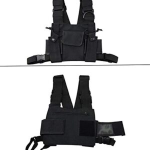 abcGoodefg Radio Chest Harness Chest Front Pack Pouch Holster Vest Rig for Two Way Radio Walkie Talkie(Rescue Essentials) (Black)