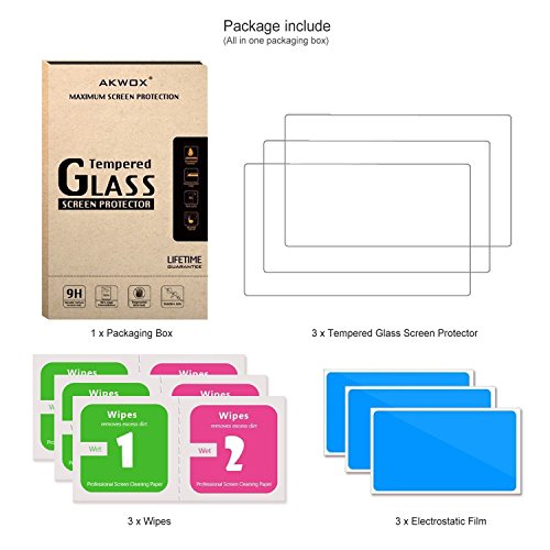 [3-Pack] Tempered Glass Screen Protector for Canon G7X Mark II G9X G9XII G7X G5X, Akwox 9H LCD Protective Cover