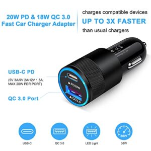 Samsung Super Fast Charger Type C Fast Charging Block for Samsung Galaxy A14 5G,A54,A13,A23,A34,A53,A03s,S23,Z Fold 4,S21 FE,S22,Pixel 7/6a/5,USB C Charger Box 38W Car Adapter+6ft Android C to C Cable