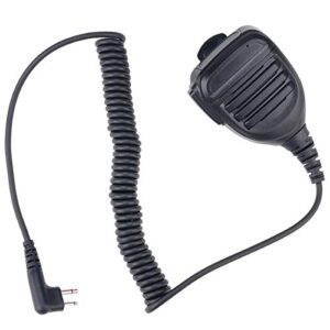 keyblu waterproof handheld speaker microphone compatible with motorola walkie talkie cp200 cp200d cls1410 cls1110 cls1413 cls1450 radio