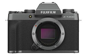 fujifilm x-t200 mirrorless camera body – dark silver