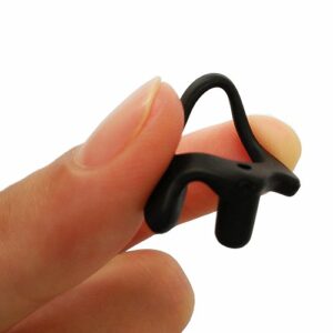 KEYBLU Universal Replacement Soft Silicone Open Ear Insert Earmould for Two Way Radio Earpiece Earmold Coil Tube Audio Kits UV-5R UV-B6 BF-888S UV-B5 (Black, 1 Pair Medium)