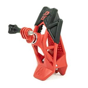 Dango Design Gripper Mount - Universal Clamp Mount for Action Cameras, Use as a Mount on Motorcycles, Powersports Helmets & More - Ripper Red