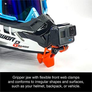 Dango Design Gripper Mount - Universal Clamp Mount for Action Cameras, Use as a Mount on Motorcycles, Powersports Helmets & More - Ripper Red
