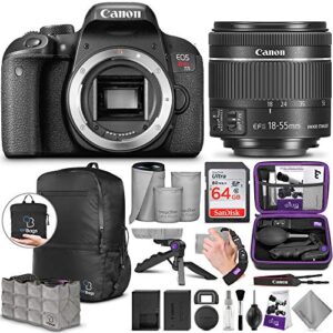 canon eos rebel t7i dslr camera with 18-55mm is stm lens with altura photo advanced accessory and travel bundle