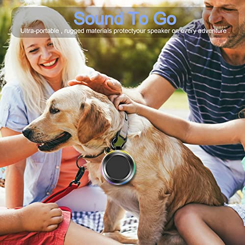 Portable Bluetooth Speaker with Light Show, IPX7 Waterproof Shower Speaker with FM Radio and Built-in Microphone,Bluetooth Speakers for Shower,Travel,Running,Mountaineering,Camping and More Outdoor