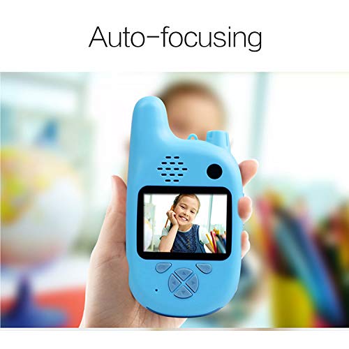 Children Camera Walkie Talkie 8MP Dual Lenses 2.0inch IPS Screen Extended Memory Built-in Battery Music and Game Timer Shooting Automatic Focusing