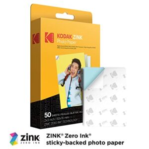 Kodak Printomatic Digital Instant Print Camera (Pink) & Printomatic Digital Instant Print Camera (Green) & 2"x3" Premium Zink Photo Paper (50 Sheets) (Pack of 1)