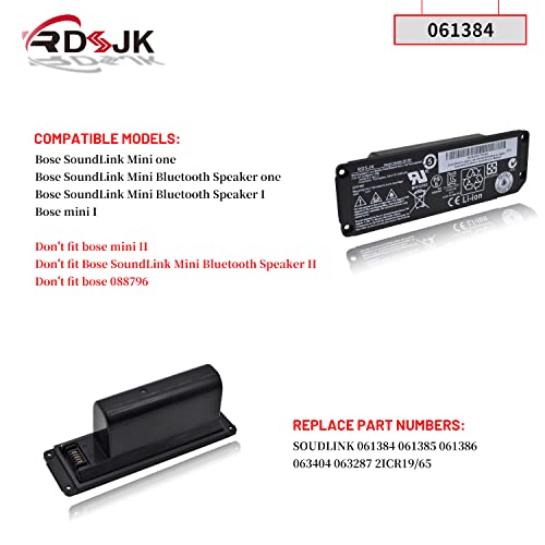 061384 063404 061385 061386 063287 Speaker Battery Replacement for Bose Soundlink Mini I one/Bose SoundLink Mini Bluetooth Speaker one/Bose SoundLink Mini Bluetooth Speaker I/Bose mini I One 7.4V 17Wh