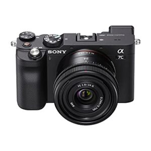 Sony Alpha 7C Full-Frame Mirrorless Camera - Black (ILCE7C/B) with Sony FE 24mm F2.8 G Full-Frame Ultra-Compact G Lens