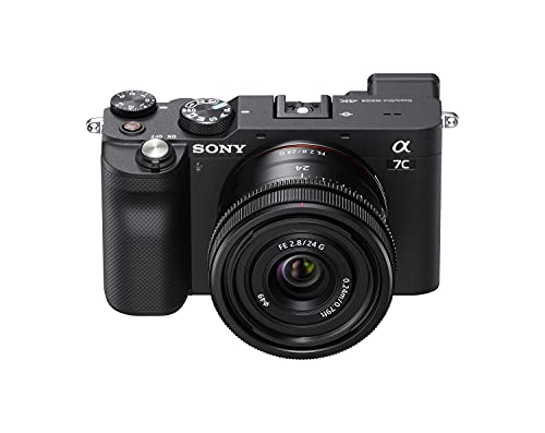 Sony Alpha 7C Full-Frame Mirrorless Camera - Black (ILCE7C/B) with Sony FE 24mm F2.8 G Full-Frame Ultra-Compact G Lens