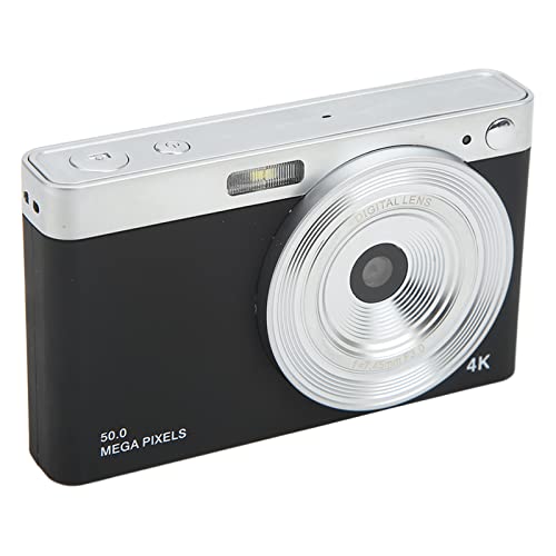 4K Digital Camera, AF Auto Focus LED Fill Light 50MP Pixel Mini Digital Camera with Storage Bag for Video Recording