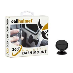 cellhelmet 360° magnetic dash mount cell phone holder for car compatible with iphone 11 pro max xs 8 7 6s se galaxy note 10 plus s10+ s20 s9 s8 | as seen on shark tank