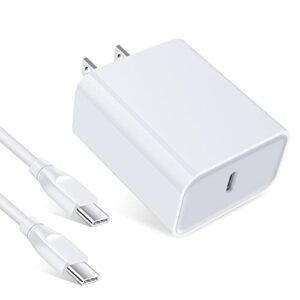 usb c charger fast charging block wall plug + 6ft type c charger cable cord for samsung galaxy s23,a13,a14,a53,a23 5g,s22,s21fe,a54,z flip fold4,a52,s22+,s22ultra,a03s,s20;google pixel 7,6,7 pro,6a,5a