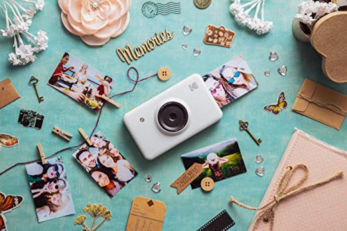 Zink Kodak Mini Shot Wireless Instant Digital Camera & Social Media Portable Photo Printer, LCD Display, Premium Quality Full Color Prints, Compatible w/iOS & Android (Blue)