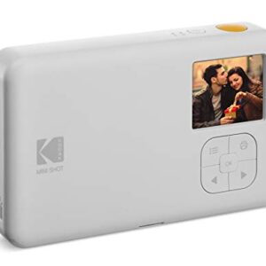 Zink Kodak Mini Shot Wireless Instant Digital Camera & Social Media Portable Photo Printer, LCD Display, Premium Quality Full Color Prints, Compatible w/iOS & Android (Blue)