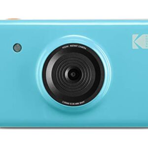 Zink Kodak Mini Shot Wireless Instant Digital Camera & Social Media Portable Photo Printer, LCD Display, Premium Quality Full Color Prints, Compatible w/iOS & Android (Blue)