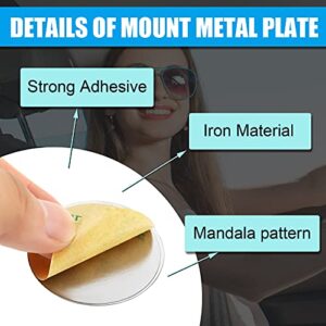 8 Pcs Phone Magnet Car Metal Plate Mount Metal Plate for Cell Holder Magnetic Car Mount Compatible with Magnetic Car Mounts Replacement Sticker(Marbling Style)