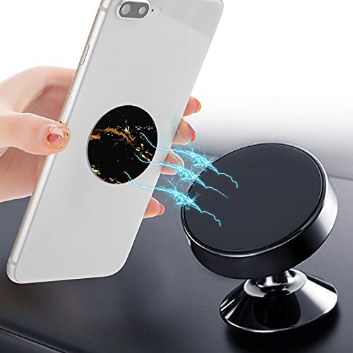 8 Pcs Phone Magnet Car Metal Plate Mount Metal Plate for Cell Holder Magnetic Car Mount Compatible with Magnetic Car Mounts Replacement Sticker(Marbling Style)