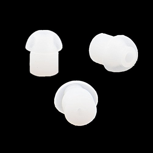 Lsgoodcare 20Pack White Silicone Rubber Replacement Mushroom EarTips Earbud Compatible for Motorola Kenwood Icom Yaesu Baofeng HYT Midland Cobra Radio Surveillance Acoustic Tube Earpiece Headset