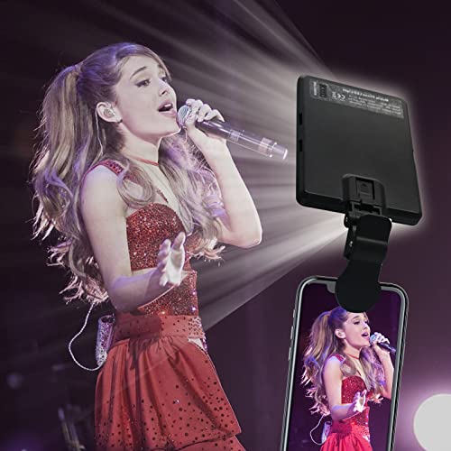 GreatLPT Cell Phone Fill Light, Clip Fill Video Light for Phone 2000Mah Rechargeable, 10-Level Brightness Adjustment, CRI 95+, 3 Light Modes Dimmable, Portable Video Conference Lighting