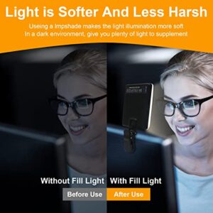 GreatLPT Cell Phone Fill Light, Clip Fill Video Light for Phone 2000Mah Rechargeable, 10-Level Brightness Adjustment, CRI 95+, 3 Light Modes Dimmable, Portable Video Conference Lighting