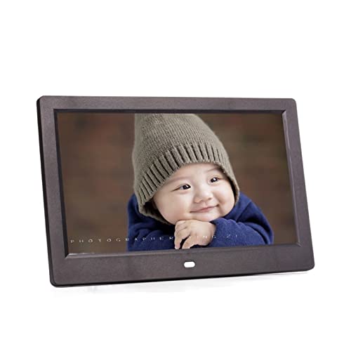 10 Inch Screen LED Backlight HD 1024 * 600 Digital Photo Frame Electronic Album Picture Music Movie Full Function Good Gift (Color : Black 32GB, Size : US Plug)