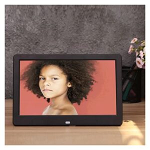 10 Inch Screen LED Backlight HD 1024 * 600 Digital Photo Frame Electronic Album Picture Music Movie Full Function Good Gift (Color : Black 32GB, Size : US Plug)