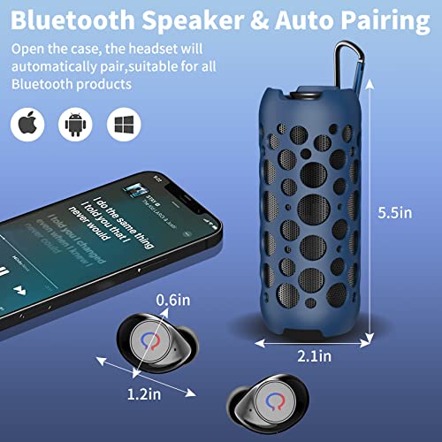 Bluetooth Speakers, Kingstar Portable Bluetooth Speaker Wireless Headphone Mini 360 Surround Stereo Sound with Built-in Mic 12 Hrs Long Battery Life for Outdoor Camping Beach Sports Party