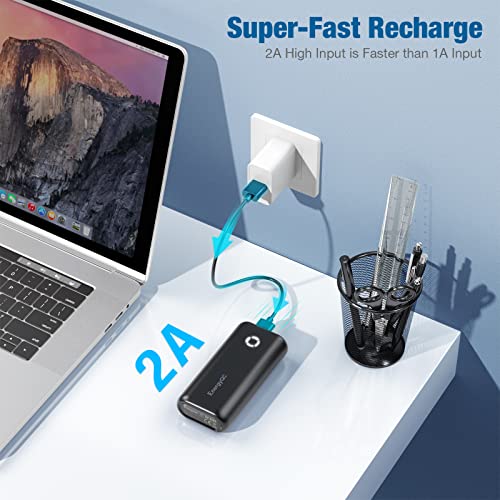 EnergyQC Portable Charger, 10000mAh Portable Phone Charger External Battery Pack Compatible with iPhone 13/12/11/X Samsung S10 Google LG iPad and More-Black